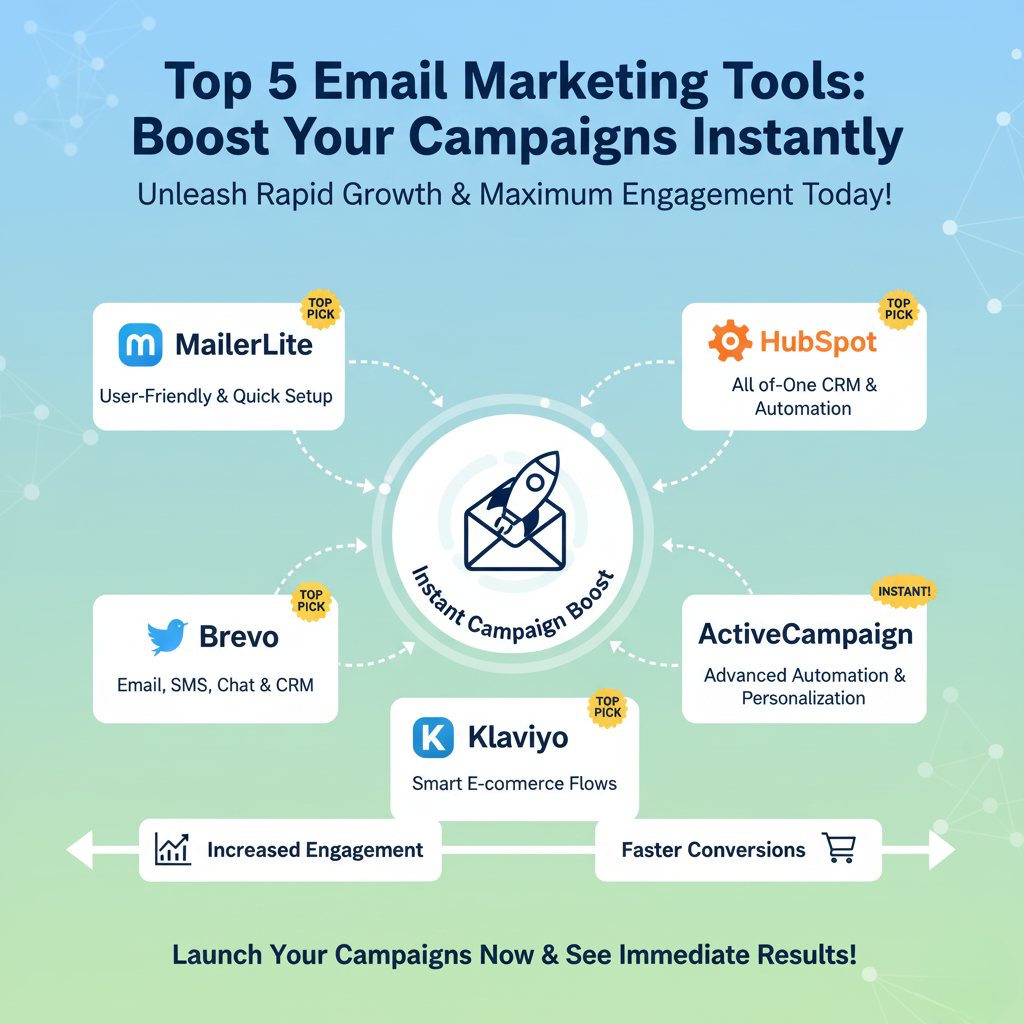 Top 5 Email Marketing Tools: Boost Your Campaigns Instantly