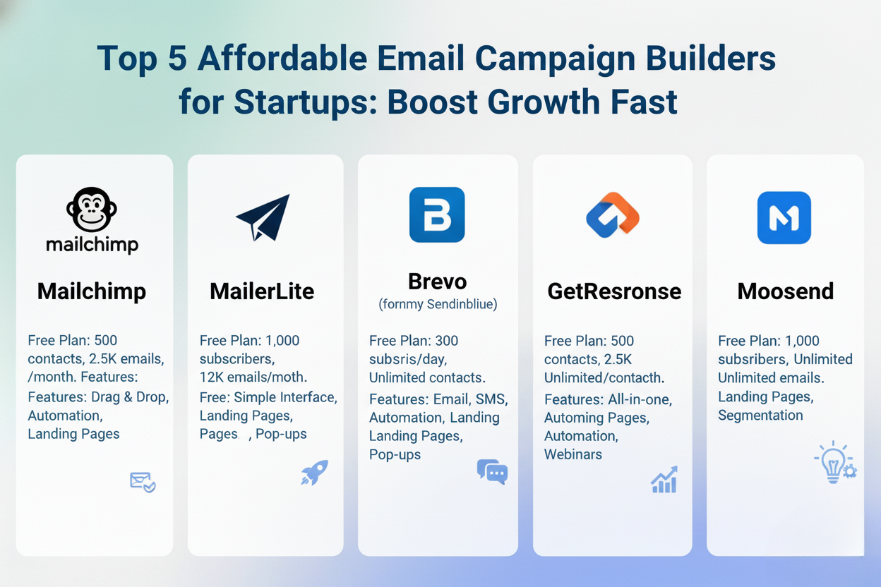 Top 5 Affordable Email Campaign Builders for Startups: Boost Growth Fast