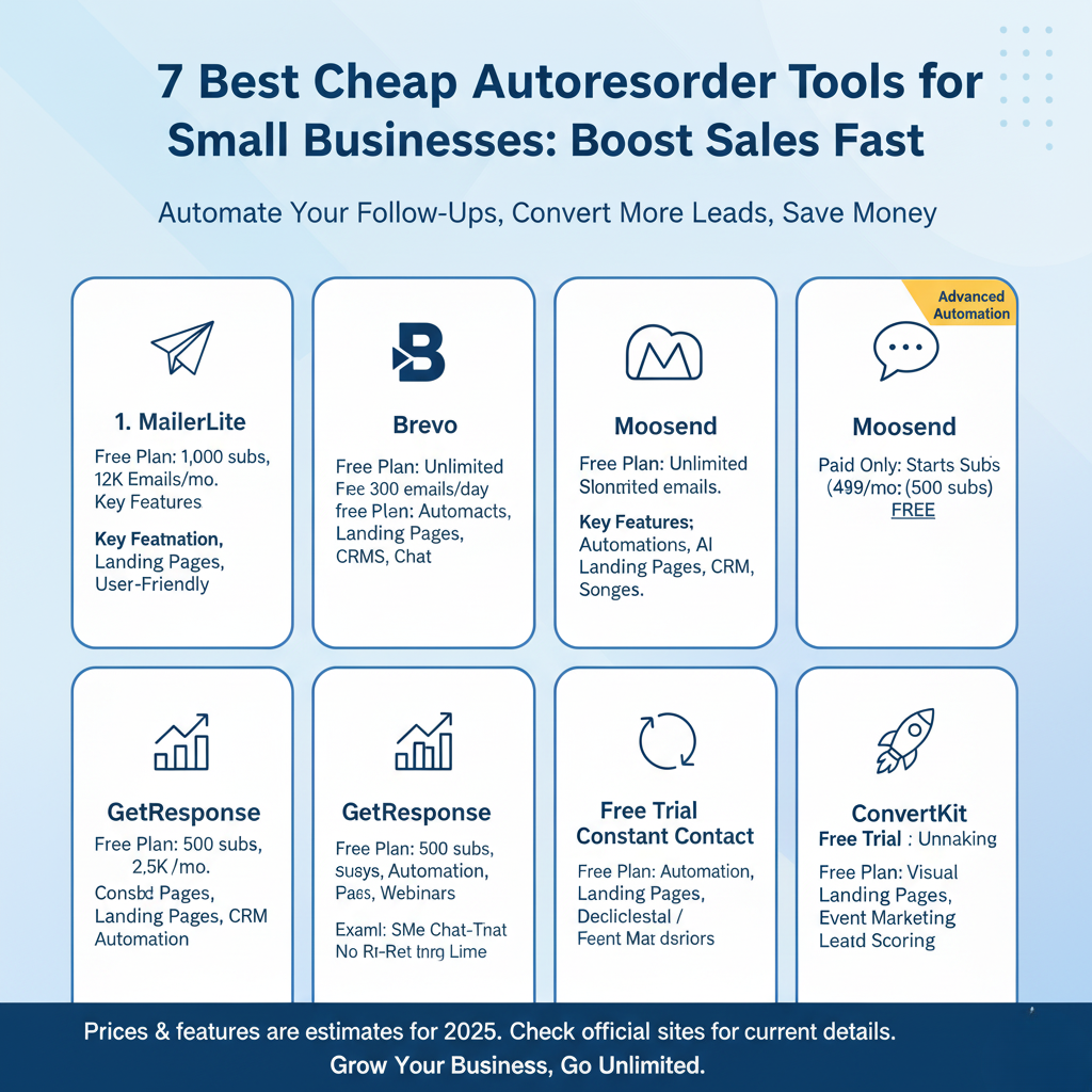 7 Best Cheap Autoresponder Tools for Small Businesses: Boost Sales Fast