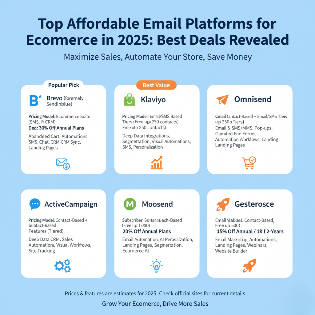 Top Affordable Email Platforms for Ecommerce in 2025: Best Deals Revealed