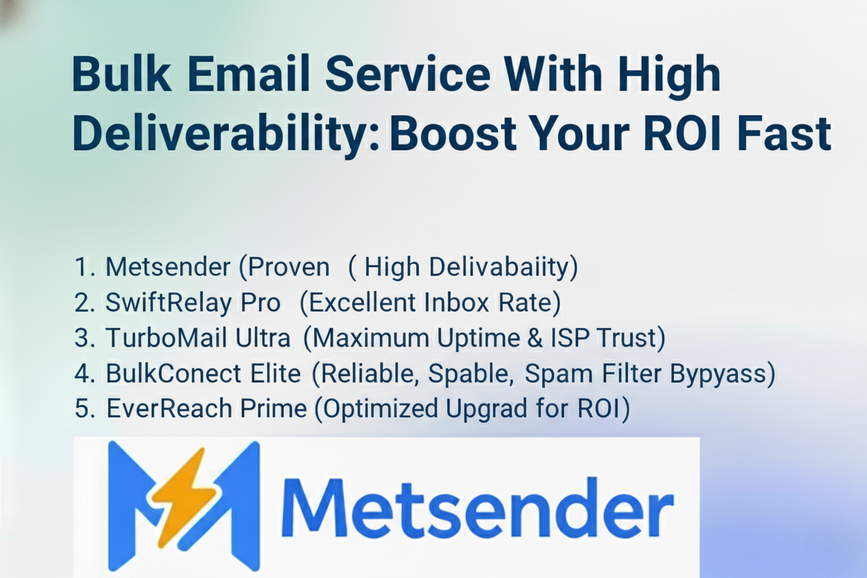 Bulk Email Service With High Deliverability: Boost Your ROI Fast