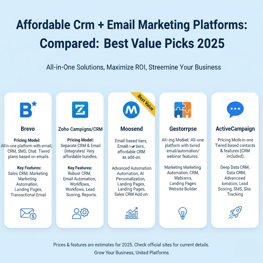 Affordable Crm + Email Marketing Platforms Compared: Best Value Picks 2025