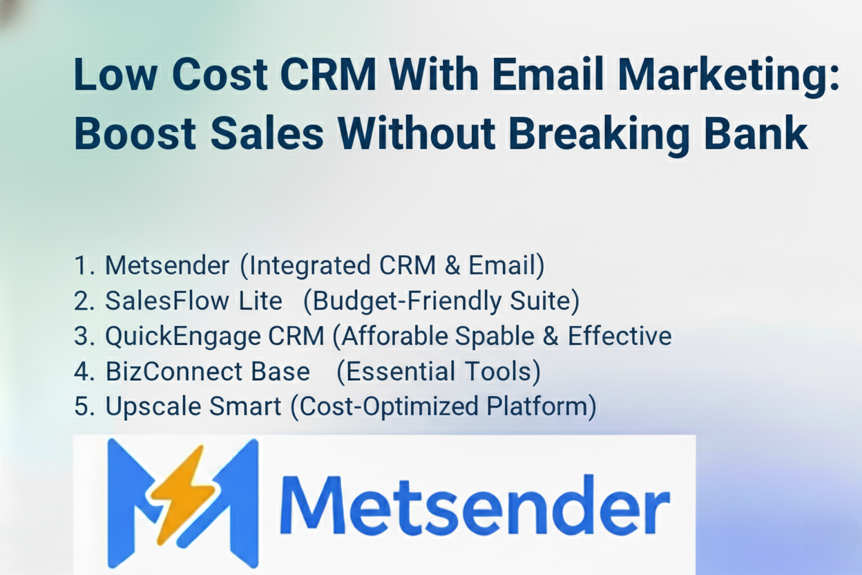 Low Cost Crm With Email Marketing: Boost Sales Without Breaking Bank