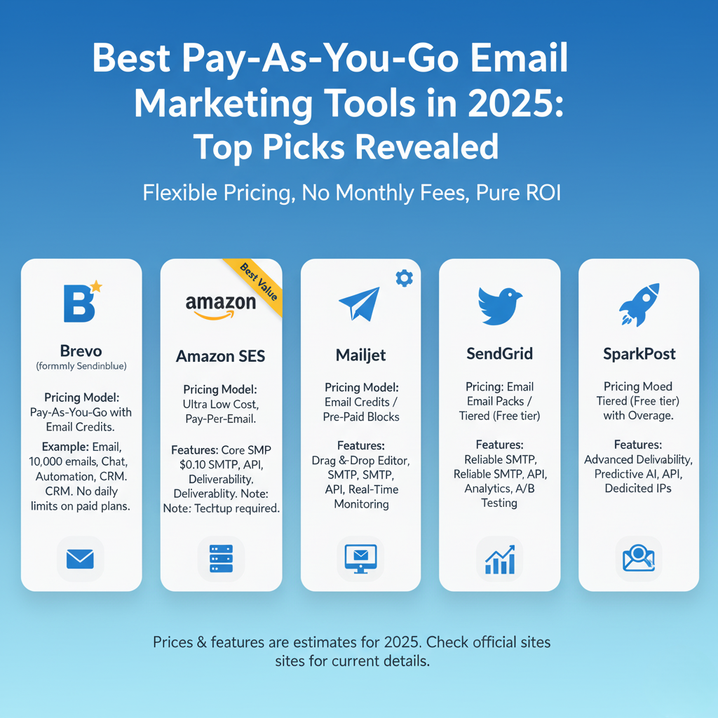 Best Pay-As-You-Go Email Marketing Tools in 2025: Top Picks Revealed