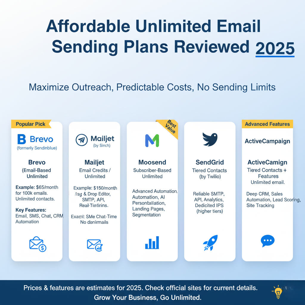 Affordable Unlimited Email Sending Plans Reviewed: Best Deals 2025