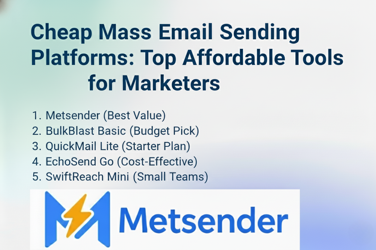 Cheap Mass Email Sending Platforms: Top Affordable Tools for Marketers